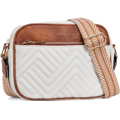 Sac bandoulière matelassé BOSTANTEN pour femmes, cuir vegan avec large bandoulière, sac à main élégant