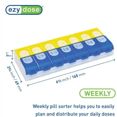 Ezy Dose® Easy Fill : Organisateur Pilules Hebdo AM/PM