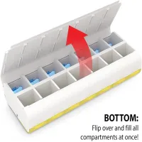 Ezy Dose® Easy Fill Weekly AM/PM Pill Organizer – Convenient & Durable Medication Storage