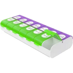 Ezy Dose® Easy Fill Weekly AM/PM Pill Organizer for Easy Medication Management