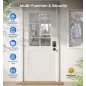 Veise Keyless Fingerprint Door Lock with Handle - Waterproof & Auto-Lock