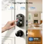 Veise Fingerprint Door Lock with 2 Knobs, Keyless Entry, Electronic Keypad, Auto-Locking, Waterproof, Oil-Rubbed Bronze