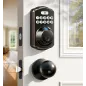 Veise Fingerprint Door Lock with 2 Knobs, Keyless Entry, Electronic Keypad, Auto-Locking, Waterproof, Oil-Rubbed Bronze