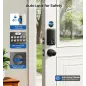 Veise Fingerprint Door Lock with 2 Knobs, Keyless Entry, Electronic Keypad, Auto-Locking, Waterproof, Oil-Rubbed Bronze