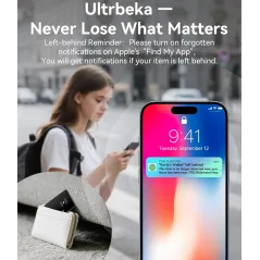 Ultrbeka Tracker Cartes Ultra-mince IP68 Rechargeable Bluetooth
