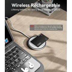 Ultrbeka Ultra-Thin Wallet Tracker Card – Rechargeable Waterproof Apple MFi