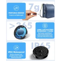 4-Pack Air Tags for Android, IP65 Waterproof Tracker with 2-Year Battery for Keys, Wallets & Luggage