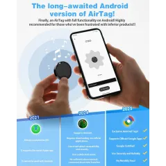 Air Tags for Android 4-Pack | Waterproof Tracker with 2-Year Battery