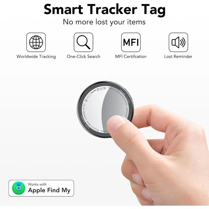 Air Tracker Tags 2026 Apple MFi - Bluetooth Localisateur x4