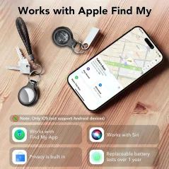Air Tracker Tags 2026 Apple MFi - Bluetooth Localisateur x4