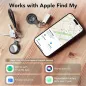 Tukio Air Tracker 2026 - Pack de 4 Tags Bluetooth Certifiés Apple MFi, Localisateur Intelligent pour Clés et Bagages