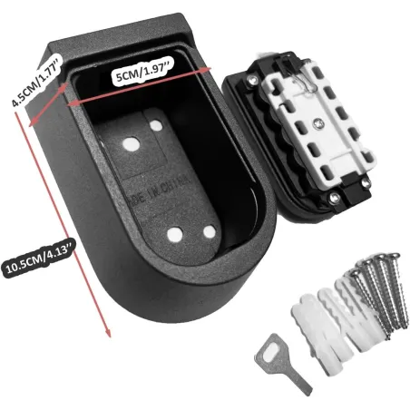 Boîte à clés étanche avec serrure à combinaison 10 chiffres pour mur extérieur, gestion de propriété