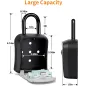 Portable Key Lock Box - Secure Indoor & Outdoor Key Holder Safe for Garage, Garden, Store (Grey)