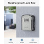 Puroma Wall-Mounted Key Lock Box with Resettable Code – Grey, 1 Pack