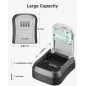 Puroma Wall-Mounted Key Lock Box, Resettable Combination Security Safe for Home, Office, Garage (Grey)