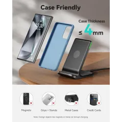 Chargeur Sans Fil INIU 15W Rapide avec Lumière Adaptative Compatible iPhone 17-12 Pro Max, Samsung, Google