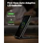Chargeur Sans Fil INIU 15W Rapide avec Lumière Adaptative Compatible iPhone 17-12 Pro Max, Samsung, Google