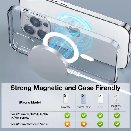 Chargeur MagSafe Sans Fil Ultra-Mince pour iPhone & AirPods