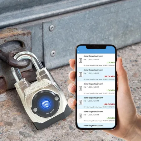 eGeeTouch 5th Gen Outdoor Smart Padlock – Keyless Bluetooth & NFC Lock
