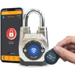eGeeTouch 5th Gen Outdoor Smart Padlock – Keyless Bluetooth & NFC Lock