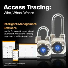 eGeeTouch 5th Gen Outdoor Smart Padlock – Keyless Bluetooth & NFC Lock