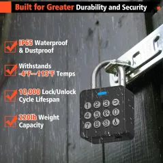 Cadenas Intelligent Eseesmart Empreinte et Code Étanche Extérieur