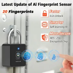 Eseesmart Waterproof Fingerprint & Code Locker Lock | Biometric Padlock