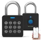 Eseesmart Cadenas Intelligent à Empreinte Digitale et Code, Étanche, Sans Clé pour Casier Extérieur