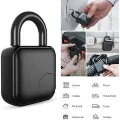 Cadenas Intelligent à Empreinte Digitale Anti-Vol pour Maison, Valise, Sac à Dos, Vélo, Bureau