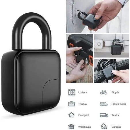 Cadenas Intelligent à Empreinte Digitale Anti-Vol pour Maison, Valise, Sac à Dos, Vélo, Bureau