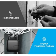 Cadenas Intelligent Empreinte Digitale Anti-Vol pour Maison & Voyage