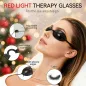 4 PCS Red Light Therapy Glasses - Adjustable Half-Clear Black Safety Goggles for Tanning & Laser Treatment