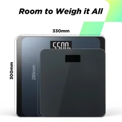 RunStar 550lb Digital Bathroom Scale – Ultra-Wide Platform & Large LCD