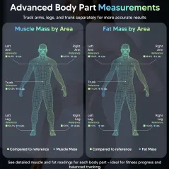 Arboleaf Smart Body Scale – 50+ Metrics, BMI, Body Fat & Muscle Mass