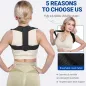 Correcteur de Posture Ajustable pour Dos, Épaules et Cou – Soutien Élastique Confortable Anti-Douleur