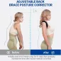 Correcteur de Posture Ajustable pour Dos, Épaules et Cou – Soutien Élastique Confortable Anti-Douleur
