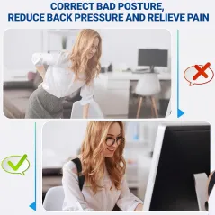 Correcteur de Posture Ajustable - Soutien Confortable Dos & Cou