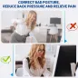 Correcteur de Posture Ajustable pour Dos, Épaules et Cou – Soutien Élastique Confortable Anti-Douleur