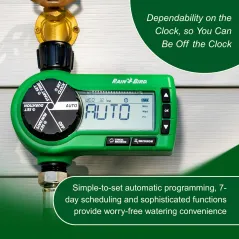 Rain Bird 1ZEHTMR Minuteur numérique électronique pour tuyau, 1 zone, batterie, entrée/sortie plastique