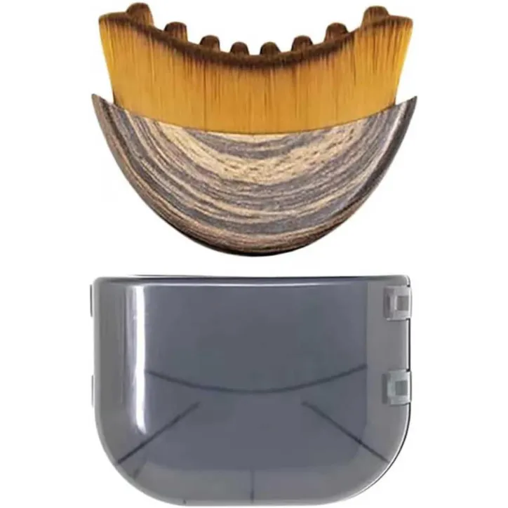 Lymphatic Contour Face Brush - Double Chin Reducer & Drainage Massager, Ergonomic Brown Design