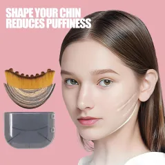 Lymphatic Face Brush & Massager for Double Chin Reduction - Brown