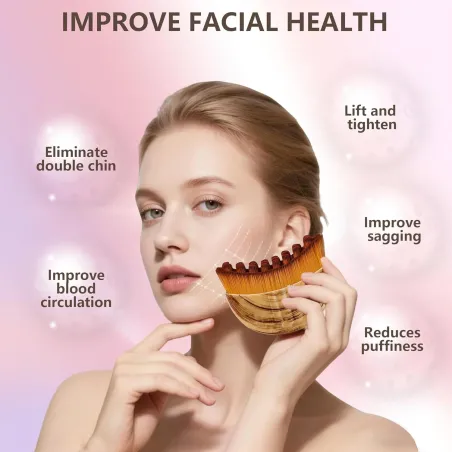 Lymphatic Contour Face Brush (2 PCS) - Soft Manual Drainage Massager with Case for Sculpting & Puffiness Relief