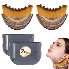 Brosse Drainage Lymphatique Visage x2 - Sculpt, Dégonfle, Éclat