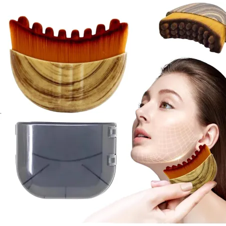 Brosse Drainage Lymphatique Visage Super Douce avec Étui