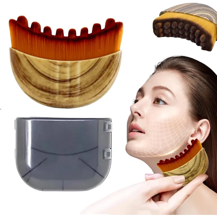 Brosse Drainage Lymphatique Visage Super Douce avec Étui Portable - Style A