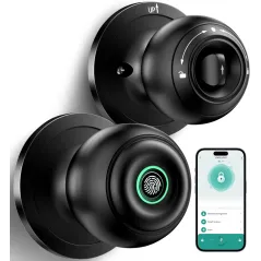 Serrure Biométrique Empreinte Digitale avec Application - Noir Mat