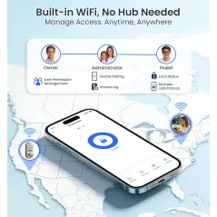 Serrure Connectée Veise VE012W WiFi, Commande App & Alexa