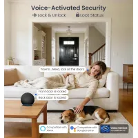 Veise VE012W Serrure Intelligente WiFi Empreinte Digitale, Contrôle App, Compatible Alexa & Google, Entrée Sans Clé