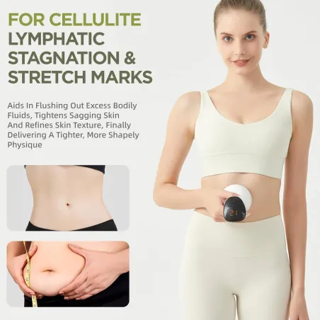 Appareil de Drainage Lymphatique & Anti-Cellulite pour Corps, Jambes, Bras et Ventre avec Chauffage et Vibration