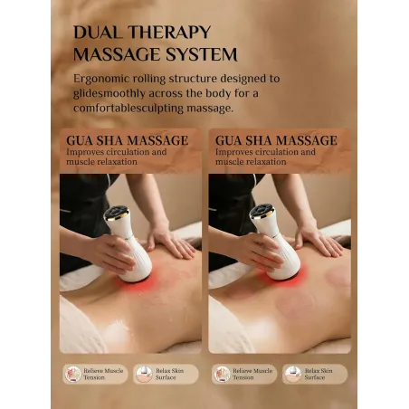 Electric Cupping Massager with Suction, Heat & Red Light - Body Sculpting